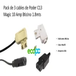 Pack 3 cables de Poder C13 Magic 10 Amp Bticino 1.8mts (seminuevo)