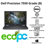 Nootebooks Dell Precision 7550 I7-10850H 2.70GHz / NVIDIA Quadro T1000 4 GB/ Grado (B)