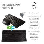Kit de Teclado y Mouse Dell Inalámbrico USB (NUEVO)