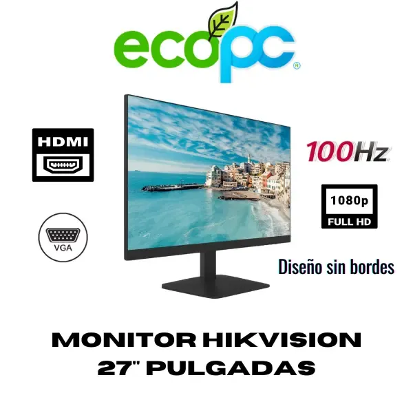 Monitor-hikvisionLogo Monitor DS-D5027F2-1P2 / Hikvision 27" Pulgadas / 100 HZ - Imagen 1