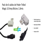 Pack 6 cables de Poder Trébol Magic 10 Amp Bticino 1.8mts (seminuevo)