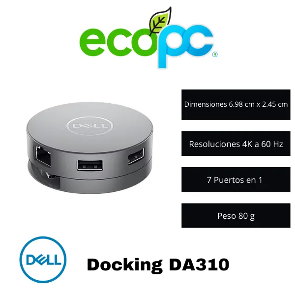 docking-dell-da310od Docking Dell 7 en 1 (nuevo) - Imagen 1