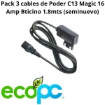 Pack 3 cables de Poder C13 Magic 16 Amp Bticino 1.8mts (seminuevo)