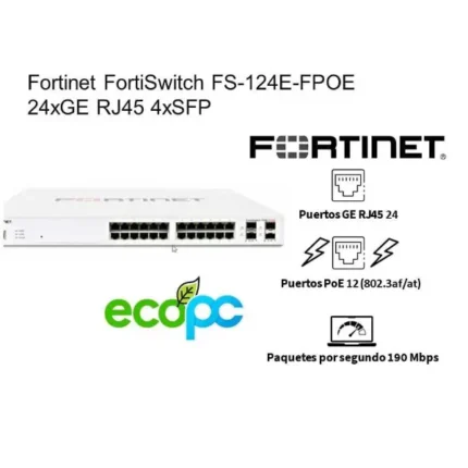 Fortinet FortiSwitch FS-124E-FPOE (seminuevo)