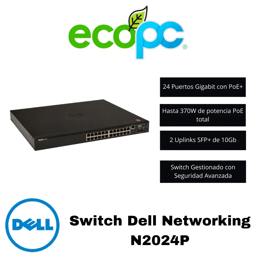 Switch-Dell-Networking-N2024P Dell Networking N2024P (Usado) - Imagen 1