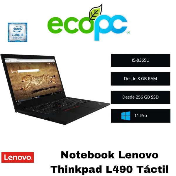 Notebook-lenovo-thinkpad-l490-tactil Notebook Lenovo Thinkpad L490 / I5-8365U / Pantalla Táctil / Grado B - Imagen 1