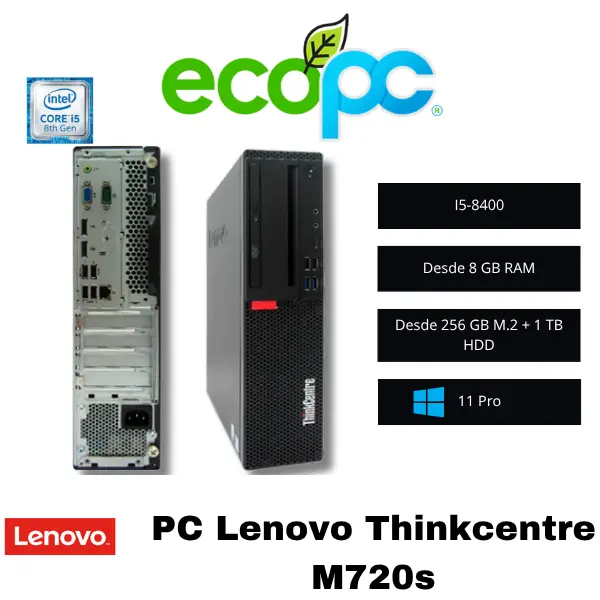 PC-THINKCENTRE-M720sf PC Lenovo Thinkcentre M720s / I5-8400 / Grado A (seminuevo) - Imagen 1
