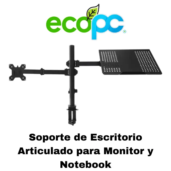 brazo-notebook-monitor Soporte de Escritorio Articulado para Monitor y Notebook - Imagen 1
