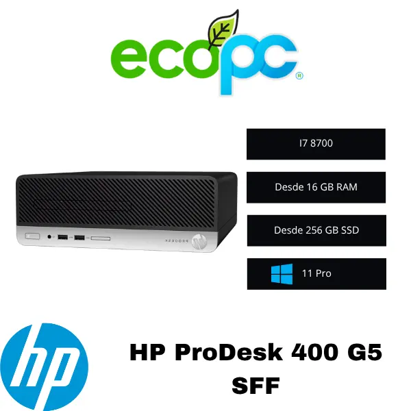 desktop-hp-prodesk-400-g5-sff PC HP ProDesk 400 G5 SFF / I7-8700 / Windows 11 Pro / Grado A (seminuevo) - Imagen 1