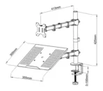 Soporte de Escritorio Articulado para Monitor y Notebook - Imagen 4