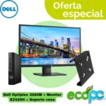 MicroPC Optiplex 3080M I3 10100T + Monitor 24" Dell E2420H + Soporte VESA - Categoría A
