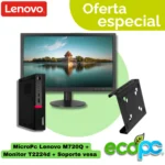 MicroPc Lenovo ThinkCentre M720q (Incluye Wi-Fi + Bluetooth) + Monitor 22” T2224d + Soporte VESA - Categoría A