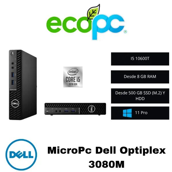 Optiplex 3080M Micro PC Dell Optiplex 3080M / I5 10600T / Categoría A - Imagen 1