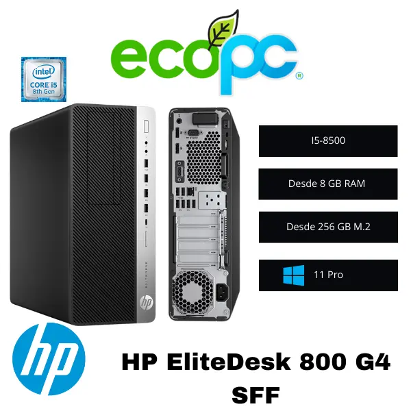 HP-EliteDesk-800-G4-SFF-I5-8500-F HP EliteDesk 800 G4 SFF / I5-8500 / Grado A - Imagen 1