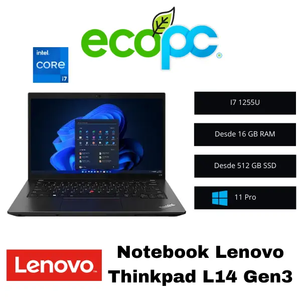 lenovo-thinkpad-l14-gen3 Notebook Lenovo ThinkPad L14 Gen 3 / I7 1255U / Grado A - Imagen 1